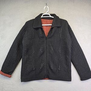 Vintage Beverly‎ Hills Leather Club Reversible Jacket Womens Size Large Crinkle